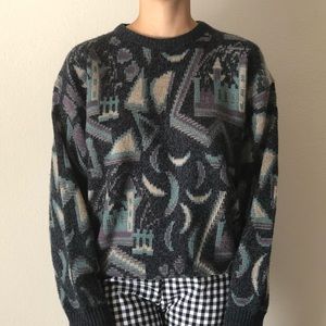 AWESOME Vintage Sweater 🏰🐆